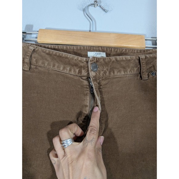 J.Jill Women Brown High-Rise Boot cut Corduroy Pants Sz 14 English Countryside - Picture 5 of 8